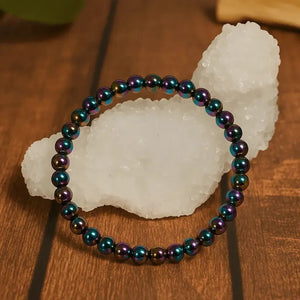 Pulsera de Hematita Titanio Arcoiris - Mineral para volver a ti